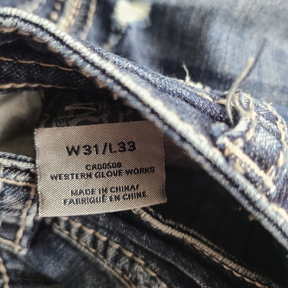 Silver Jeans Aiko Bootcut  Stylish Blue Distressed Women's Jeans Sz.31/33 - Picture 5 of 11